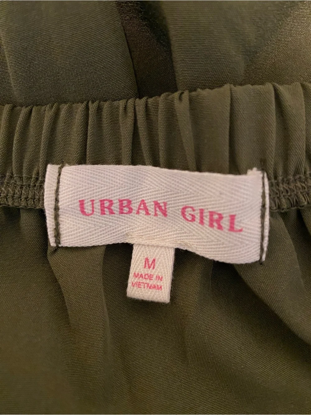 Urban Girl Strapless Olive Wide-Leg Cargo Jumpsuit Size M - Picture 7 of 11